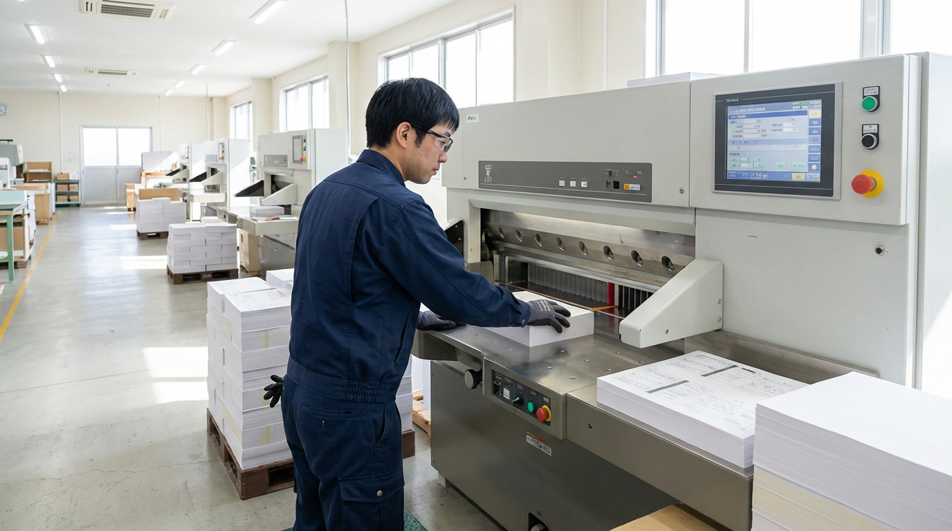 断裁機作業現場